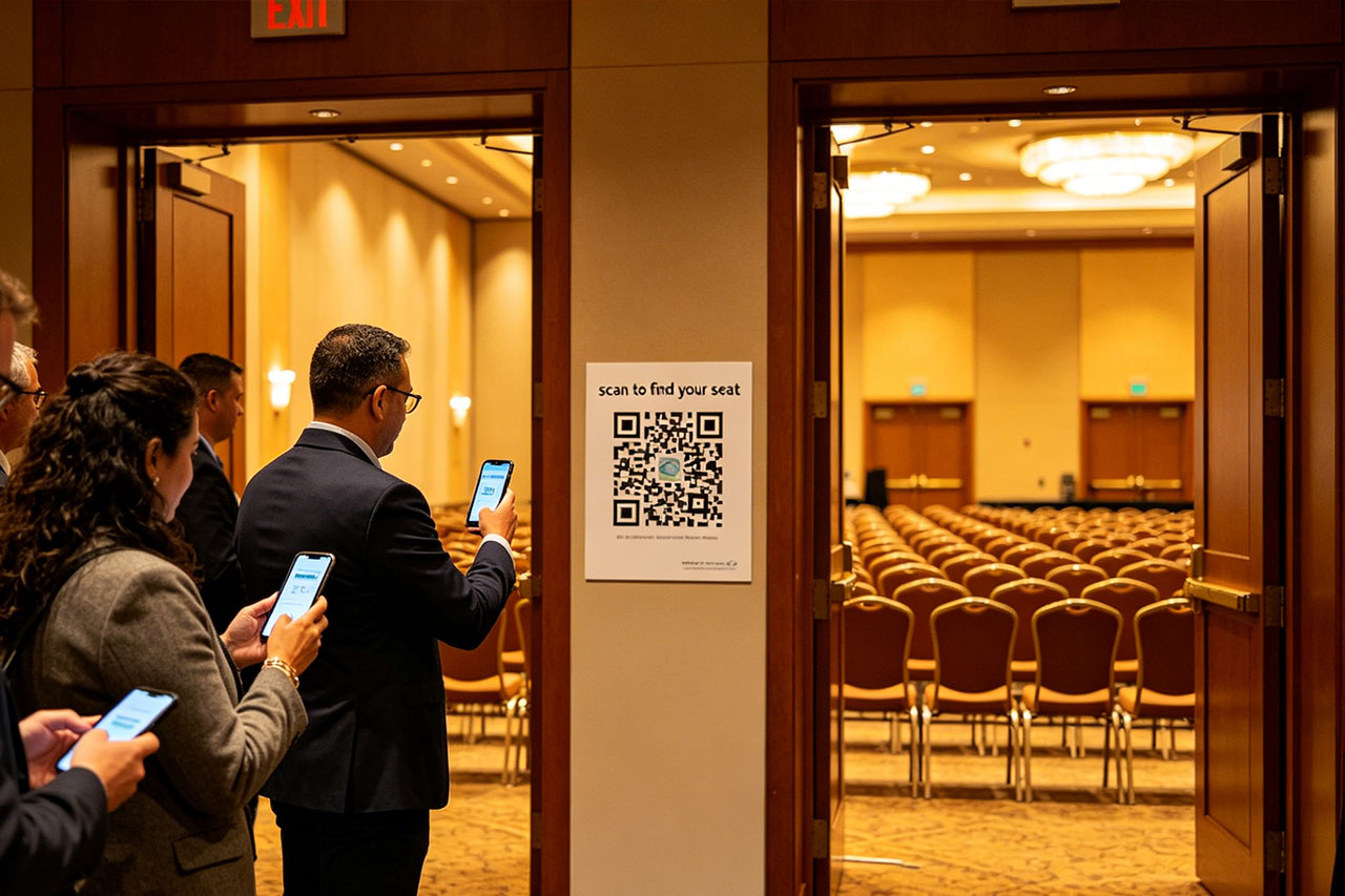 How can a meeting use SeatGo to implement QR code check-in and seat query?