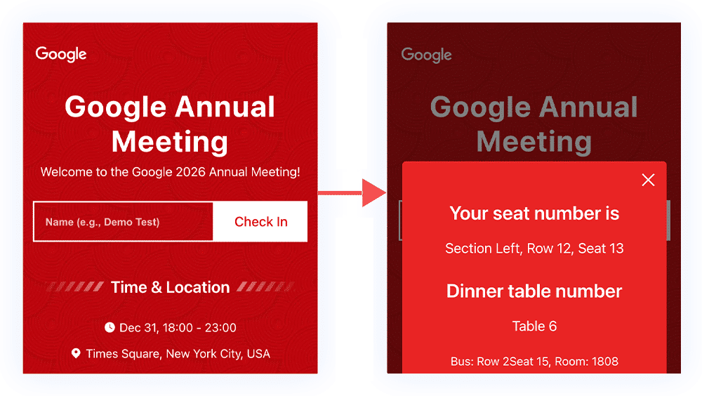 Digital Seating Chart